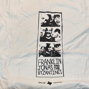 Franklin Jonas and the Byzantines White Graphic T-Shirt Only 50 made for Dallas